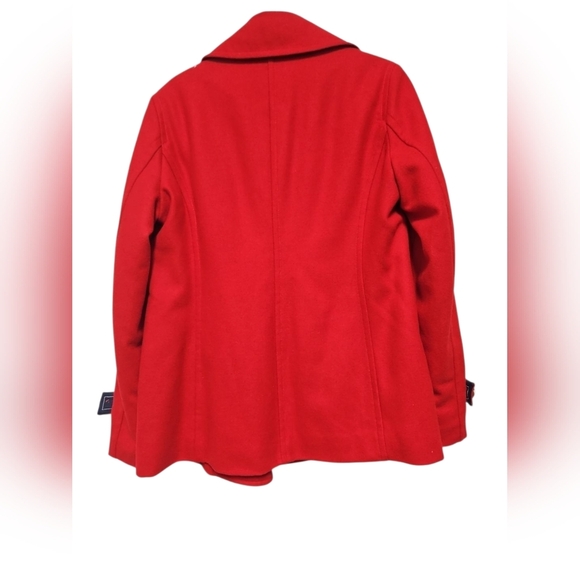 Red Nautica Double Breasted Pea Coat. - Picture 3 of 6